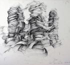 Büchertürme Ola Eibl 2005 Tusche auf Papier.JPG