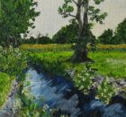 Wiesenlandschaft 2003 Oel auf Buettenpapier 10x10cm.jpg