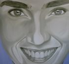 Gesicht vor hellblau 1 2012 Oel auf Leinwand 100x80cm.jpg